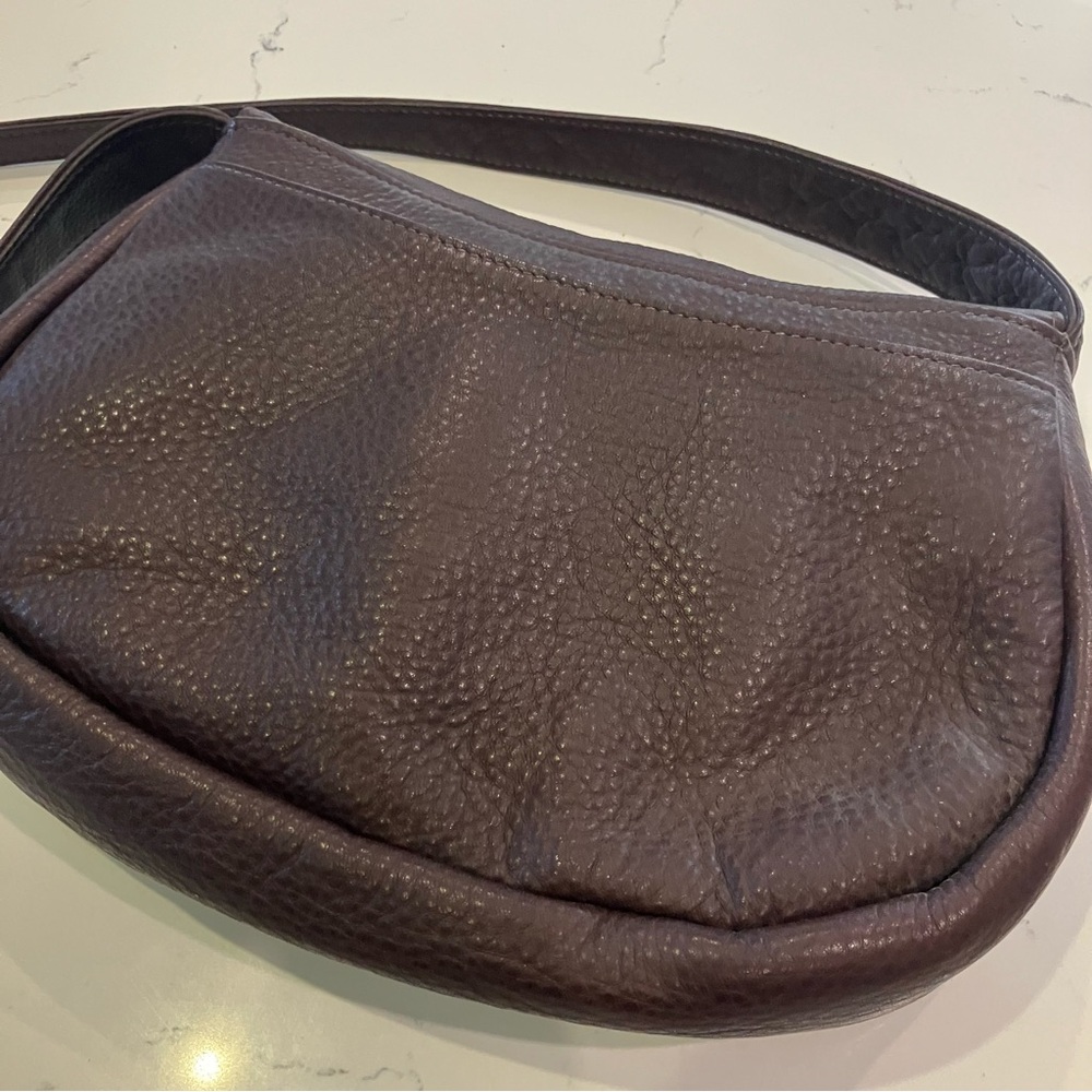 Libaire Beautiful Vintage Brown Pebbled Leather Crossbody Bag Shoulder Purse USA - Picture 5 of 15